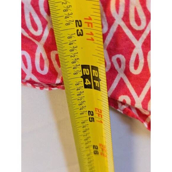 Crown & Ivy Womens XL Pink & White Button-Down Shirt With Geometric Print - Picture 5 of 6